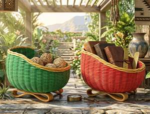 Cesta Artesanal con Diseño de Tren de Santa Claus - Product Image 3