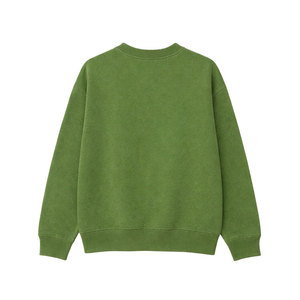 Sudadera Oversize Verde Personalizada para Hombre con Estampado de Letras de Pedrería “Hijo de Dios” Casual Cuello Redondo Estilo Urbano - Product Image 3