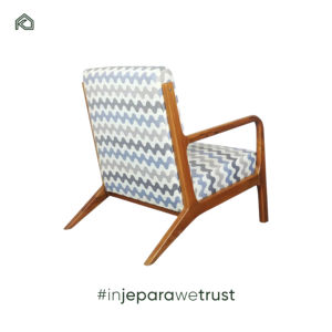 เก้าอี้พักผ่อนไม้สักหุ้มผ้าสำหรับระเบียงโรงแรม โรงงานเฟอร์นิเจอร์ตกแต่งบ้าน ดีไซน์สวยหรู รุ่น Mila - Product Image 2