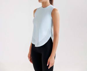 Nouvel Arrivage – Débardeur Femme Personnalisé en Coton Confortable, Luxe, Sans Manches, Bleu Clair, Tissu Doux, Vente en Gros, Débardeur Personnalisé avec Logo - Product Image 3