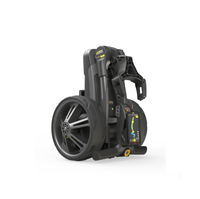 Powa Kaddy CT12 GPS Electric Trolley : un chariot de golf motorisé compact et high-tech doté d'un écran tactile couleur portrait de 5 pouces.