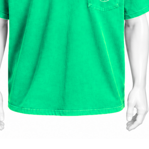 <strong>Lime</strong> <strong>Green</strong> Weathered Pocket Tee Washed Cotton Short Sleeve T <strong>Shirt</strong> Relaxed Loose Fit Chest Pocket Vintage Casual Summer - Product Image 6