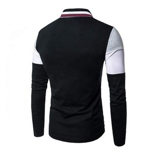 Polo à manches longues pour homme OEM ODM avec broderie personnalisée, vêtements décontractés, service de production en gros - Product Image 2