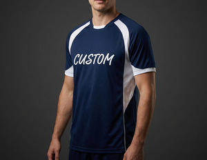 Fabricant de kits de football OEM – Maillot respirant à manches courtes avec empiècements latéraux en mesh et logo frontal pour entraîneurs et équipes de ligues amateur – Exportation mondiale - Product Image 1