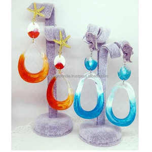 Pendientes de resina con diseño moderno y elegante para mujer, accesorios de moda, regalos de Acción de Gracias, fabricante de marca privada, personalizado - Product Image 3