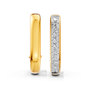 Boucles d'oreilles en or massif 14K 9K 10K 18K avec diamants de laboratoire certifiés IGI, fabricant de bijoux fins éthiques RJC ODM OEM, vente en gros EA501895 - Product Image 2