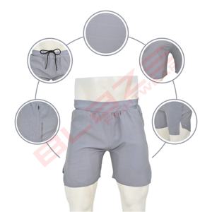 Shorts de sport décontractés pour hommes, style urbain, été, en Spandex/Polyester, taille mi-haute élastique, respirants, écologiques, couleur unie - Product Image 5
