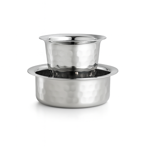 Ensemble de filtres à café traditionnels en acier inoxydable avec gobelet Dabara, pour la préparation du café par infusion au sud de l'Inde, idéal pour la cuisine, le service et les cadeaux - Product Image 3