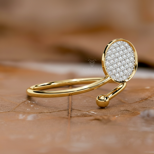 Anillo Minimalista de Diamantes en Oro Sólido de 14K y 18K, Anillo de Diamantes Trenzado para Uso Diario, Diamantes CVD Cultivados en Laboratorio, Anillo de Sello - Product Image 1