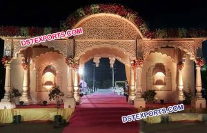 Portail d'entrée de mariage élégant découpé au laser avec panneaux design, décoration de portail de mariage Maharaja, portail d'accueil au look royal, États-Unis - Product Image 2