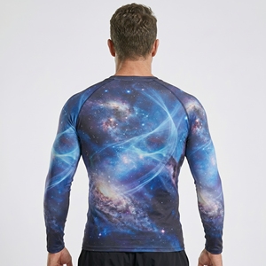 Best Quality Custom Sublimation Printed Rash Guard Eco-Friendly Anti-Bacterial Quick Dry <b>Long</b> <b>Sleeve</b> MMA Rash Guard for Men - Product Image 5
