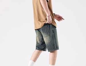 Camiseta Corta de Mezclilla para Hombre, Estilo Casual, Antiarrugas, Transpirable, Corte Recto, de Alta Calidad, Precio Económico, Personalizable - Product Image 4