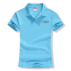 เสื้อโปโลแขนสั้นสีฟ้าอ่อนสำหรับผู้ชาย สีพื้น ปักโลโก้ ผ้าฝ้ายอ๊อกซ์ฟอร์ด สวมใส่สบาย ระบายอากาศได้ดี ทรงปกติ - Product Image 1