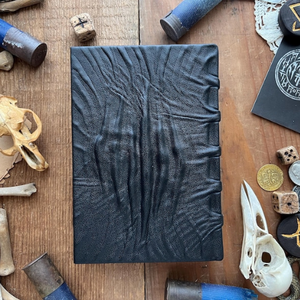 Diario de Cuero con Diseño de Esqueleto de Tercer Ojo, Libro de Hechizos de Cuero Negro con Ojo Azul, Cuaderno de Tapa Dura con Encuadernación Antigua, Papeles Blancos Hechos a Mano - Product Image 5
