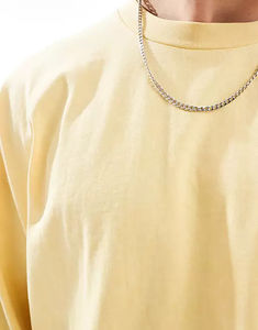 เสื้อยืดลำลองผู้ชายทรงหลวม 100% ผ้าฝ้าย พิมพ์โลโก้เองได้ บริการ OEM เสื้อยืดทรงบ็อกซี่สำหรับฤดูร้อน - Product Image 3