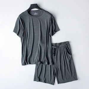 Shadow Check <b>Men</b> Button <b>Pajama</b> <b>Set</b> Breathable Smooth Cotton Comfortable Relaxed <b>Men</b>’s Sleepwear Lounge <b>Sets</b> - Product Image 4