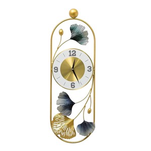 Creative Gold Flower Petal <b>Wall</b> Clock Large 3D Metal Art <b>Wall</b> Clock for Living Room Office <b>Wall</b> <b>Decoration</b> - Product Image 3