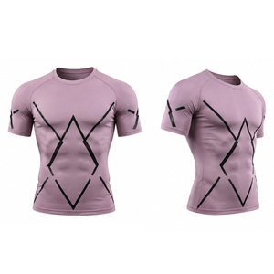 เสื้อยืดคอมเพรสชั่นผู้ชาย แบบยืดได้ แห้งเร็ว สำหรับออกกำลังกาย ฟิตเนส วิ่ง เล่นกีฬา ฝึกซ้อม เสื้อเบสเลเยอร์ OEM - Product Image 6