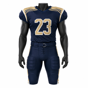Conjunto de Uniforme de Fútbol Americano Personalizado, Camiseta y Pantalones Azules para Equipo, Fabricante de Ropa Deportiva de Fútbol Personalizada, OEM ODM - Product Image 1