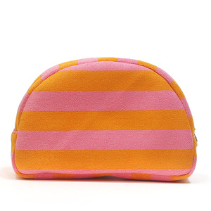 Custom Striped Canvas <b>Makeup</b> Bag Zipper Cosmetic Pouch Portable Travel Toiletry Organizer Soft Beauty <b>Storage</b> Case - Product Image 3