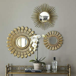 Hot Sale Decorative Metal Sunburst <b>Round</b> <b>Mirror</b> Decorative <b>Wall</b> Mounted <b>Mirror</b> Design Modern Luxury Home Decor <b>Wall</b> <b>Mirror</b> - Product Image 4