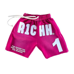 Shorts en molleton épais de qualité supérieure pour hommes, impression graphique personnalisée, style streetwear oversize, couleurs personnalisées - Product Image 2