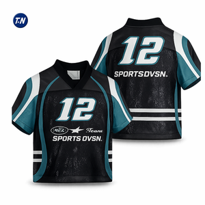 Maillots de supporters imprimés, respirants, séchage rapide, anti-UV, légers, unisexes pour adultes, 100% polyester, col en V - Product Image 2