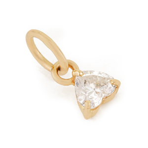 High End Classic Simple Design Dainty Natural Diamond Heart Shape <b>Pendant</b> Minimalist 14K Real Yellow <b>Gold</b> Handmade Jewelry - Product Image 3
