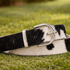 Cinturón de Cuero Genuino de 1.5 Pulgadas con Logotipo Personalizado, Correa con Hebilla de Bloqueo Automático, Producto Personalizable - Product Image 1