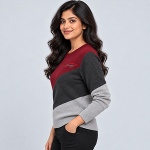 Pull pour femme de qualité supérieure avec tissu tricoté confortable, texture douce, coupe confortable, manches longues, ourlet côtelé, idéal pour le temps froid - Product Image 2