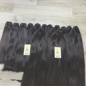 Extensiones de trama de onda de paquete negro Natural de cabello humano vietnamita crudo de trama de máquina de doble estiramiento alineado con cutículas completas - Product Image 5