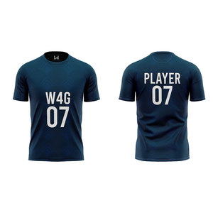 เสื้อฟุตบอลแห้งเร็ว พิมพ์ลายแบบซับลิเมชั่น สั่งทำได้ 100% โพลีเอสเตอร์ คอกลม 240 กรัม เสื้อเปล่าสำหรับผู้ชาย ผู้ใหญ่ ป้องกันแบคทีเรีย - Product Image 4