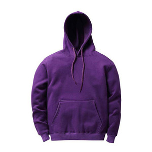 Sudadera con Capucha Roja para Hombre, Corte Holgado, Color Sólido, Algodón French Terry, Ropa Casual de Invierno, Impresión Digital, Antiarrugas - Product Image 3