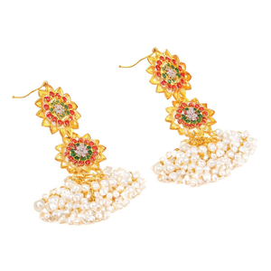 Lakshmi Brass Jhumkas-Trendy Ethnic Earrings for Wedding Party & Gift - Product Image 2
