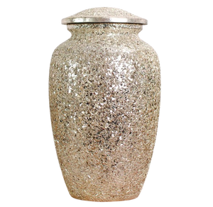 โกศบรรจุอัฐิแก้วโมเสคสวยงามเงางาม พร้อมสลักโลหะทองเหลือง/อะลูมิเนียม ขนาด 220 คิวบิกอินช์ เป็นมิตรกับสิ่งแวดล้อม สำหรับงานศพ - Product Image 1