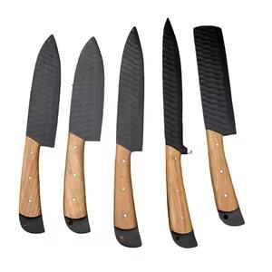 Professional 5-Piece D2 Steel Handmade Chef Kitchen <b>Knives</b> Plastic Handles Drop Point <b>Blade</b> OEM Customizable-MS Enterprise - Product Image 1