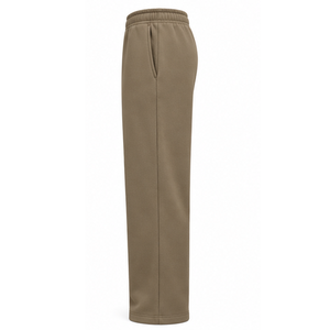 Pantalon de survêtement décontracté en molleton kaki personnalisé, coupe droite, taille élastique, ajustement confortable, couleur unie, vente en gros, fabrication de vêtements - Product Image 2