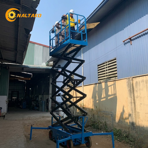 Naltako NXNN-8M 500kg 8m Electric Scissor Lift 220V <b>Towable</b> Aerial Work Platform for 10m High Reach Gym Ceiling Work - Product Image 3