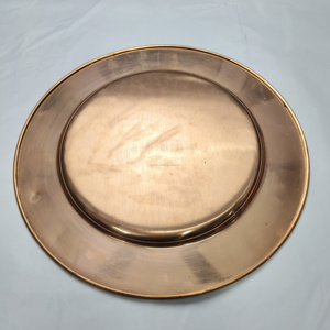 Grand plateau de service en cuivre plaqué avec motif de rose gravé – Plateau décoratif en métal à motif floral élégant pour le service du thé, la restauration de mariage - Product Image 6