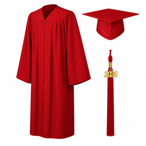 Conjunto de toga y birrete de graduación de color personalizado de calidad premium para programas de graduación de institutos educativos y ceremonias escolares - Product Image 1
