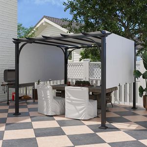 Tenda Parasole Retrattile Bianca 10x10 - Pergola Resistente alle Intemperie - Product Image 2