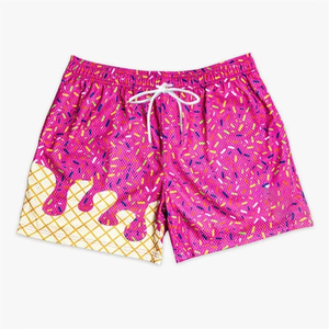 Shorts de jogging pour hommes personnalisés en toile imprimée par sublimation, coupe mi-longue, écologiques, respirants, avec cordon de serrage, haute qualité, nouveauté - Product Image 4
