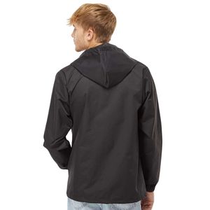 Men's Hooded Water Resistant Windbreaker Jacket Lightweight <b>Coaches</b> Outerwear with Full Zip for Outdoor Activities Training - Product Image 2
