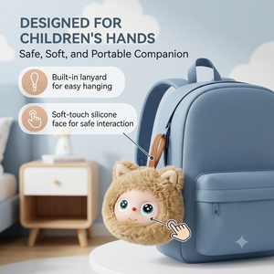 CH-M913 Haut-parleur en peluche, mini haut-parleur de bureau sans fil avec éclairage RGB dynamique LCD Demon Eye, assistant <span class=keywords><strong>vocal</strong></span> IA, son surround HiFi - Product Image 4