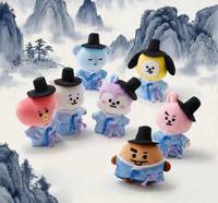 Porte-clés BTS BT21 K-Seonbi, poupée, CD de musique pop, plastique, papier, coréen, tous âges, KR BW-154