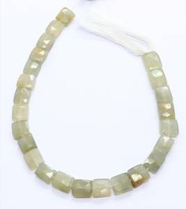 Natural Green <b>Cats</b> Eye Faceted Chicklet Shape Beads 7-8 MM <b>Cats</b> Eye Gemstone Beads 8 Inch Faceted <b>Cats</b> Eye Chew Gum Shape Beads - Product Image 5
