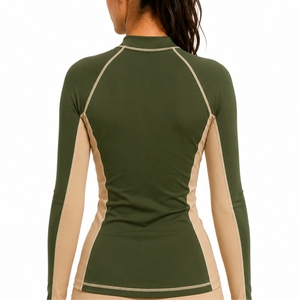Women <b>Long</b> <b>Sleeve</b> <b>Compression</b> <b>Shirt</b> Premium Comfort Active Style Soft Stretch Raised Print HAWE BAWK Quick Dry Rash Guard - Product Image 2