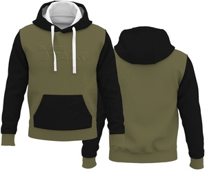 Chaqueta de invierno de gran tamaño con capucha para hombre en relieve personalizada de alta calidad en diseño liso de poliéster/algodón - Product Image 3
