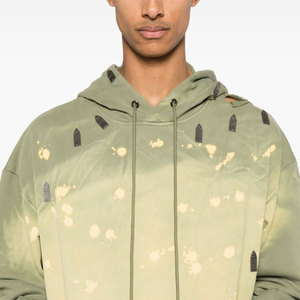 Sudadera con Capucha de Algodón 100% para Invierno, Diseño Único, Ajuste Regular, con Patrón de Letras Desgastadas, Estilo Urbano, Lavada, Venta al por Mayor - Product Image 5