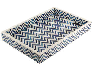 Cadeaux de fête antiques de haute qualité taille personnalisée plateau d'incrustation d'os poli rectangulaire Vintage moderne assiettes marocaines personnelles - Product Image 2